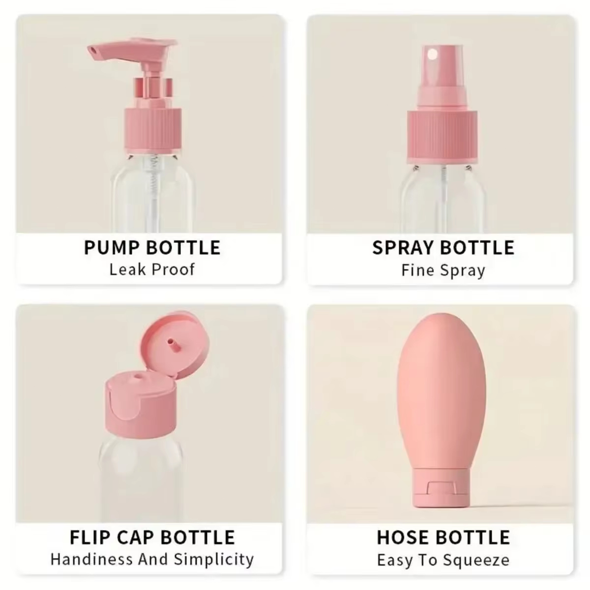 Reisset met flesjes en opbergt - Misting Bottle Fine recensie en prijs